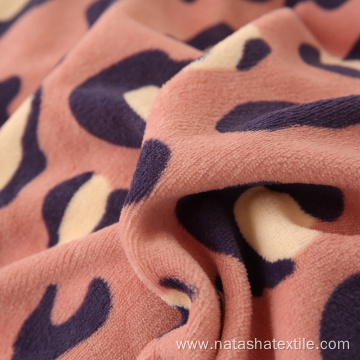 Fashion pink leopard home warm soft bed sets